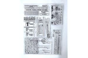 NZJ Vintage Post Ticket Clear Stamp Background Transparent Silicone Stamp Rubber Stamp for Scrapbook Journal Card Making