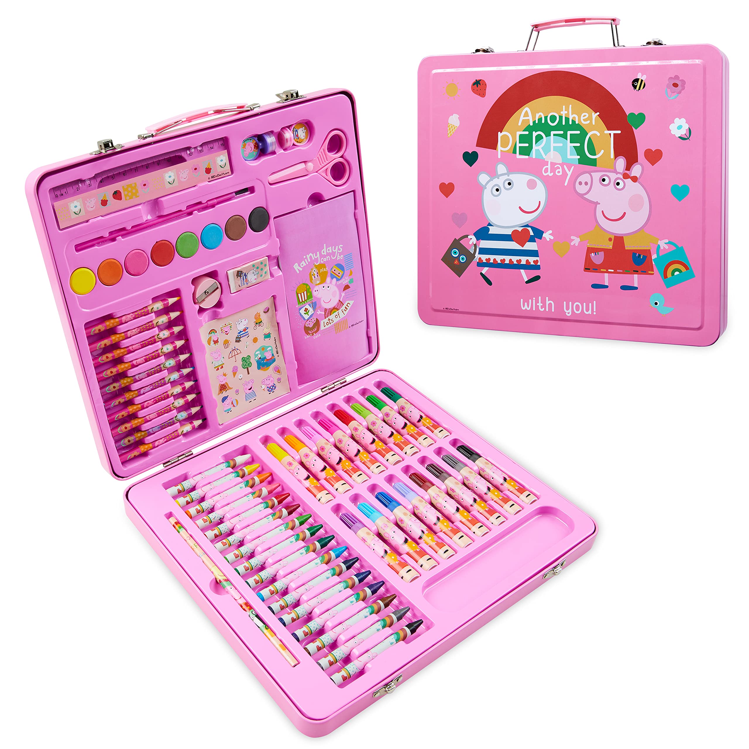 Photo 1 of Peppa Pig Kids Art Set with Travel Case - Complete Drawing and Coloring Kit