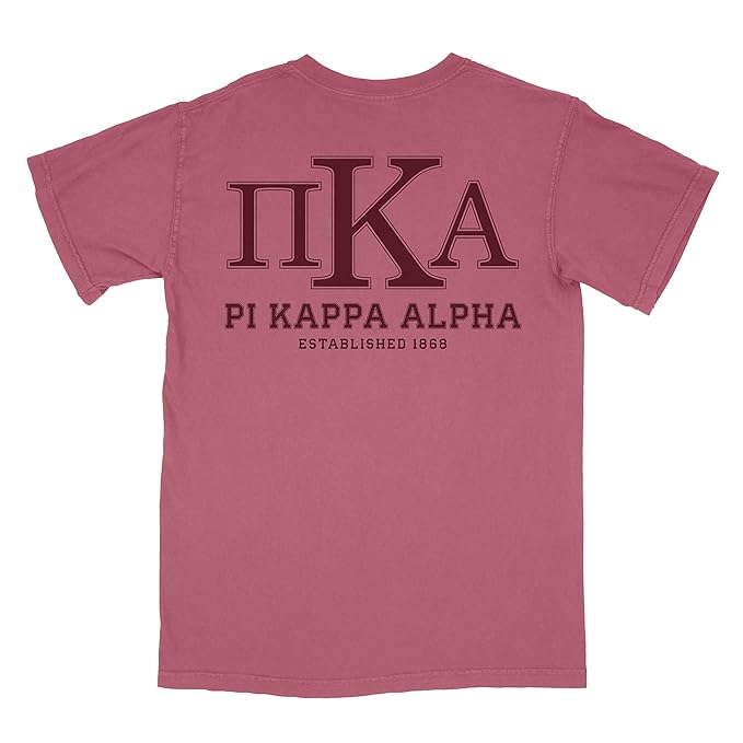 Pi Kappa Alpha Pike Letters Fraternity Comfort Colors T Shirt