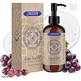JANICORN 100% Pure Grapeseed Oil – Cold-Pressed, Unscented Lightweight Carrier Oil for Essential Oil Blending, Aromatherapy & Massage, Suitable for Skin, Face & Hair Use, 8 fl oz / 236 ml