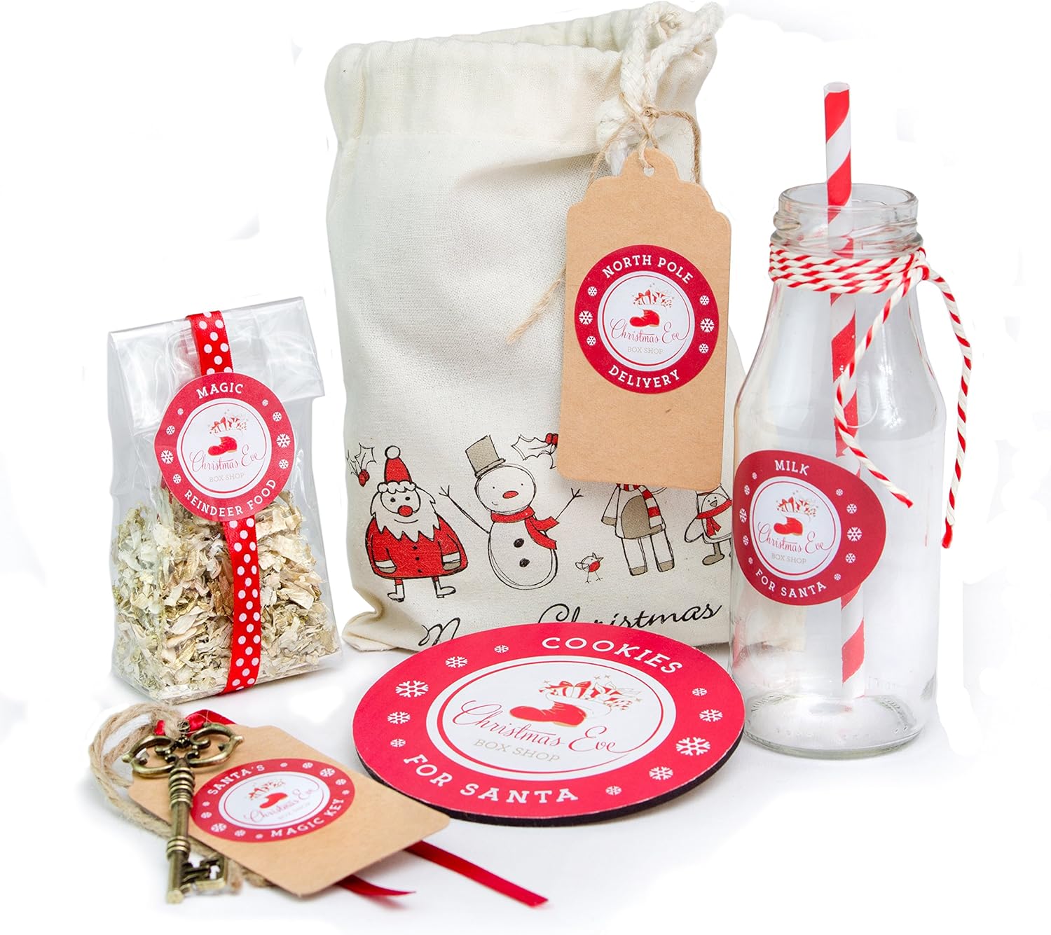 Christmas Eve Gift Bag Filled with Magic Reindeer Food, Magic Key
