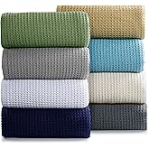 AAVNI HOMES 100% Cotton Waffle Weave Blanket Twin Size, 60 x 90 in, 350 GSM, Soft Breathable Blanket for Bed, White
