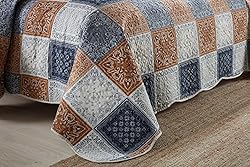 Travan Block King Quilt Sets Patchwork Bedspreads