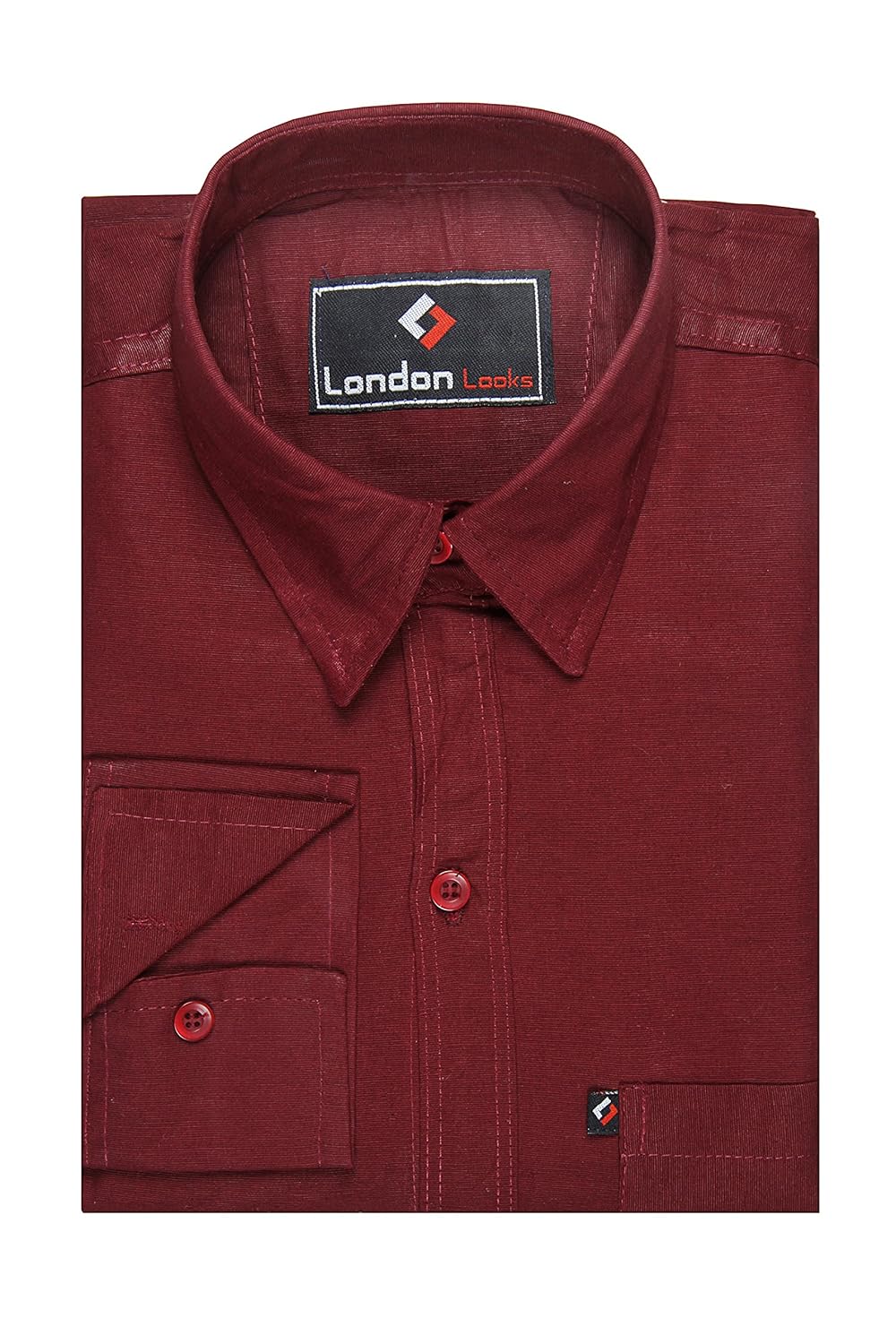 london looks men's cotton formal shirts multicolour - pack of 2