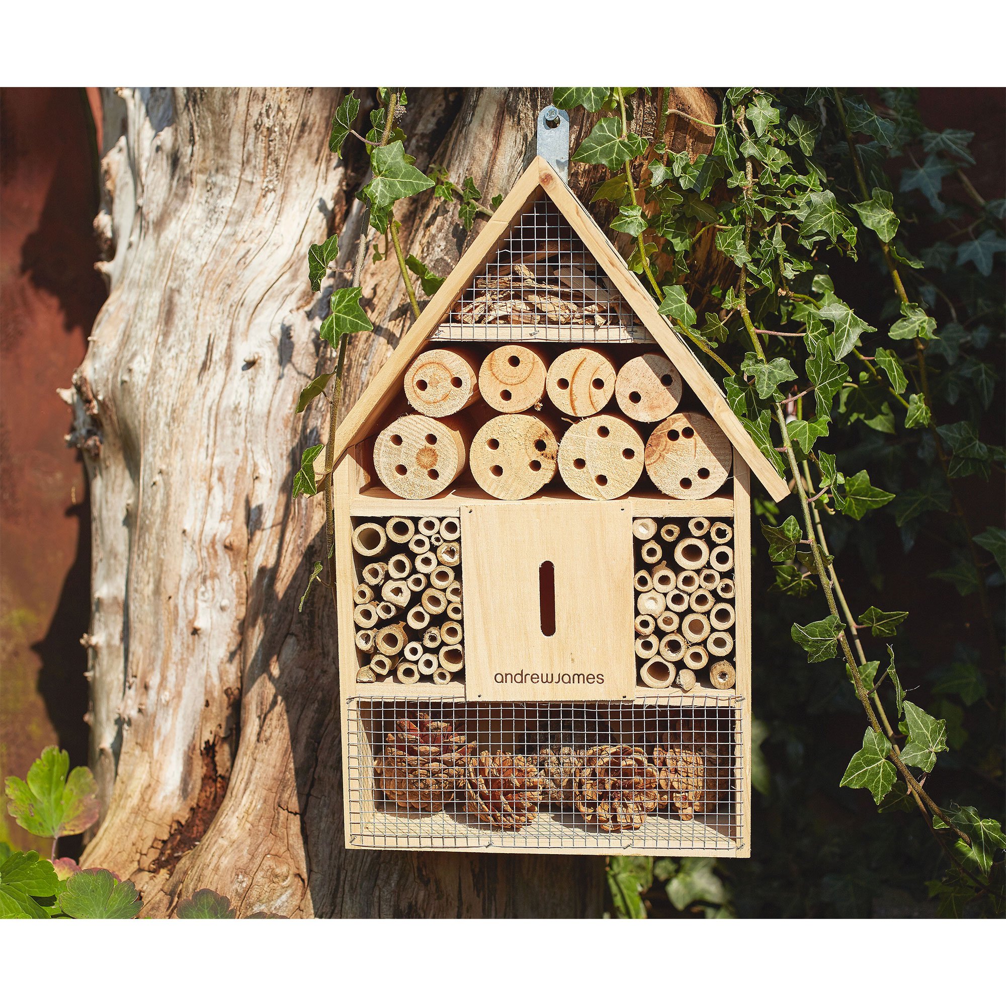 Andrew James Bee House Bug Hotel For Garden Attract Solitary