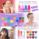 GOLMUD 66 Pcs Kids Makeup Set Portable Stand Princess Pretend Play Your Toy Kit view 6