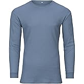 Men's Tall Slim-Fit Orginal Waffle Knit Thermal Long Sleeve, Soft Cotton/Polyester Blend Long Sleeve Shirt