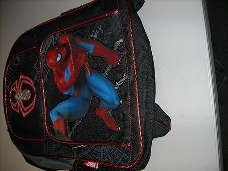 Spider Man Backpack Black Spiderman School Backpack Full Size Amazon Co Uk Sports Outdoors