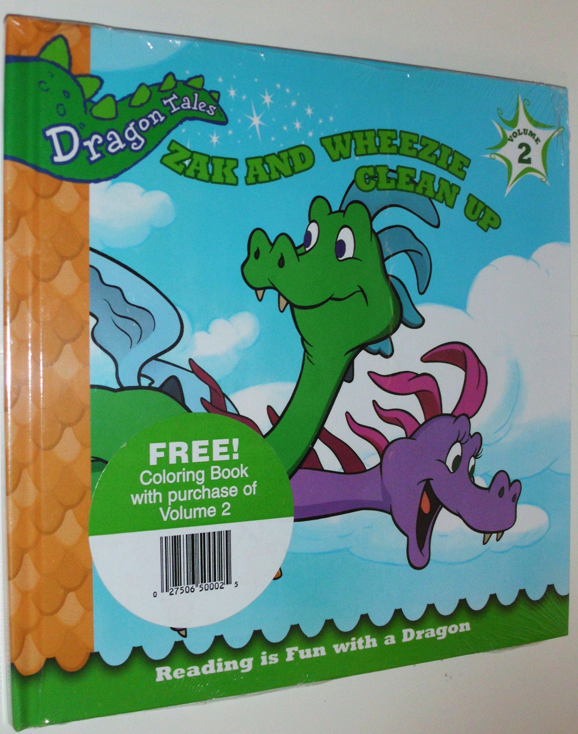 Dragon Tales Coloring Book Reading Is Fun with a Dragon and Dragon Tales Zak and Wheezie Clean Up Volume 2 2 Book Set Irene Trimble Amazon Books