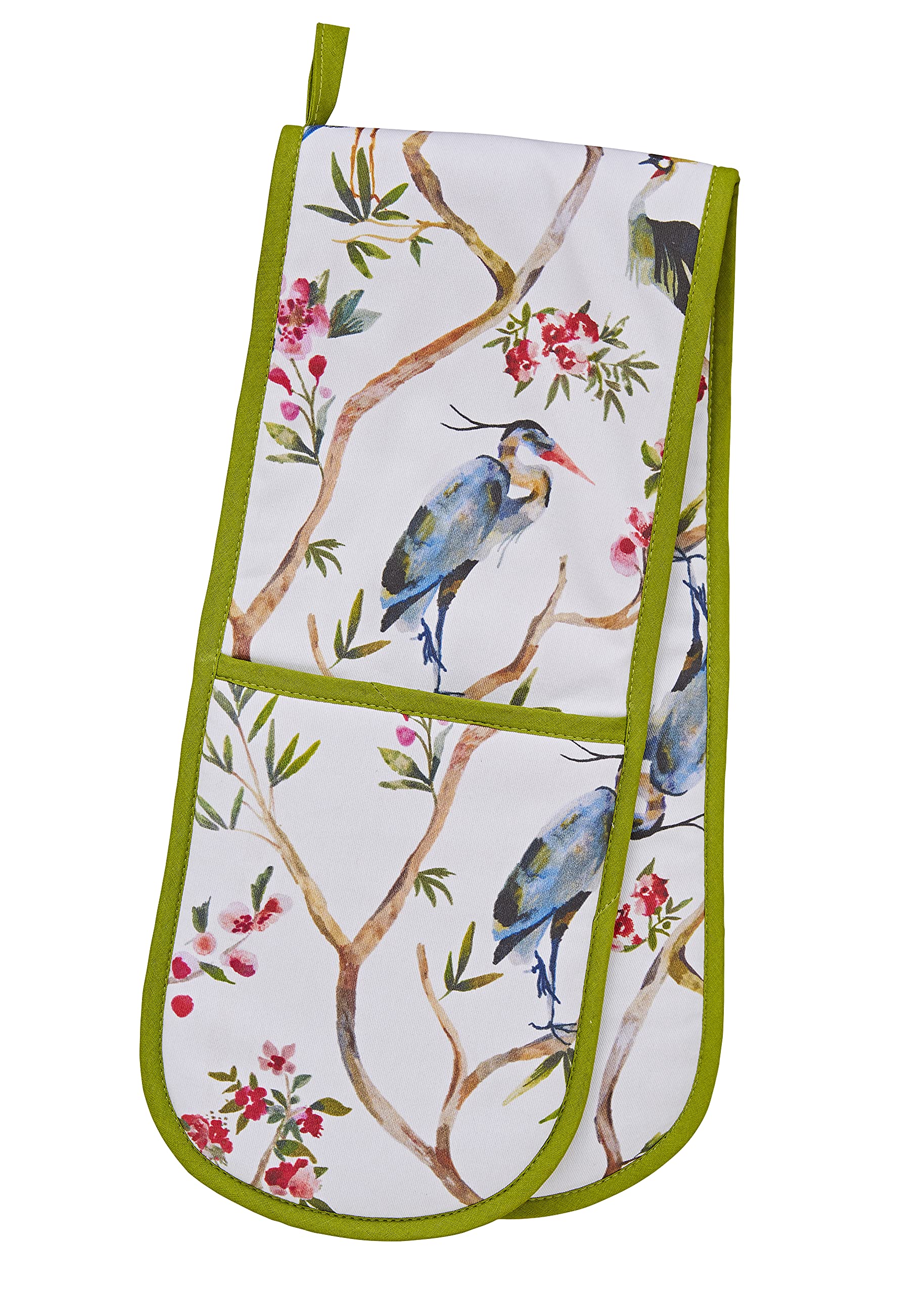 Ulster Weavers Double Oven Glove - Oriental Birds (100% Cotton Outer; 100% Polyester wadding; CE marked)