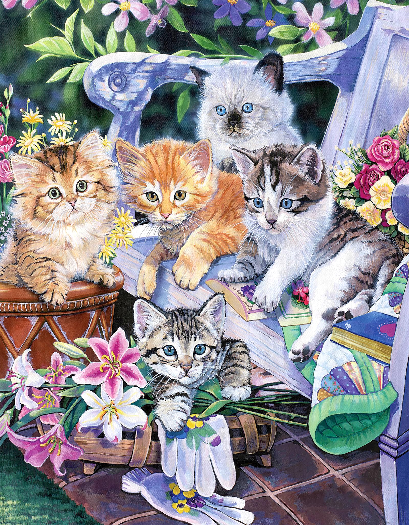 Photo 1 of 100 Piece Puzzles for Kids Cat 100 Piece Puzzles for Adults, Cute Kitten Group 100 Pieces Puzzle for Kids Ages 4-8, Perfect Gardening Buddies Puzzle for Seniors Teens Brain Teaser
