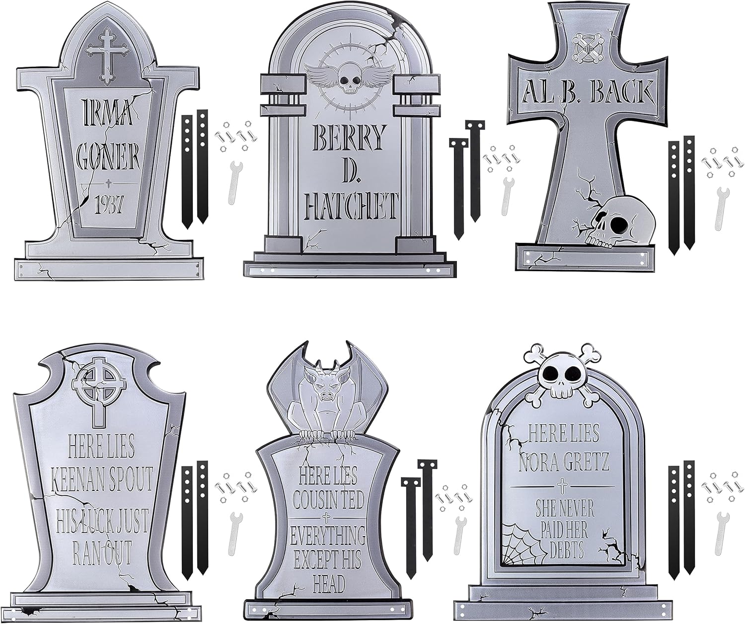 Decorative Garden Stakes - 3-D Metal Halloween Ghost Cemetery 17