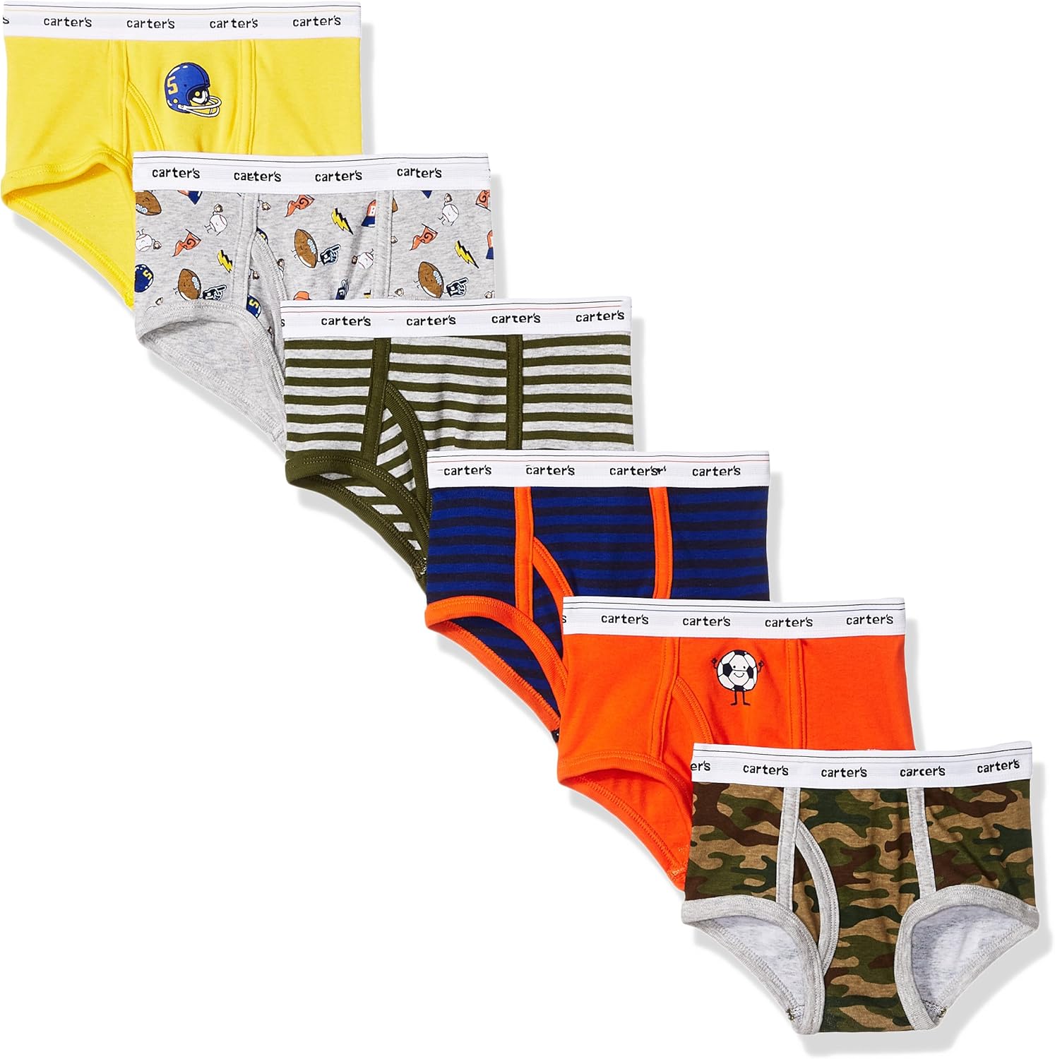 Carter's Boys' Little 6Pack Underwear, Multi Sports, 23