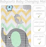 Babycurls Baby Changing Mat Elephant Chevron Green 76 x 45cm view 4