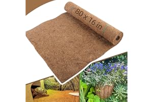 BIOTOLOT Coco Liner Roll - 16x80 inch Natural Coconut Fiber for Planters, Versatile Flower Baskets, Garden Decoration, Animal Pet Pads - Reptile-Friendly, Ideal for Window Boxes and Nesting Boxes