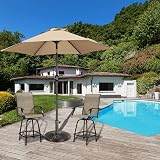 Yaheetech 14kg Patio Umbrella Stand Heavy Duty Garden Parasol Base Bronze view 2