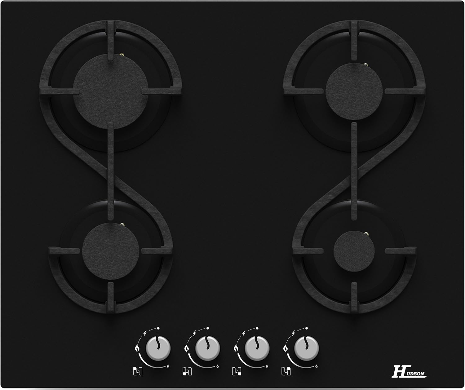 Plaque gaz Hudson HTG4VN 4 foyers Amazon.fr Cuisine & Maison