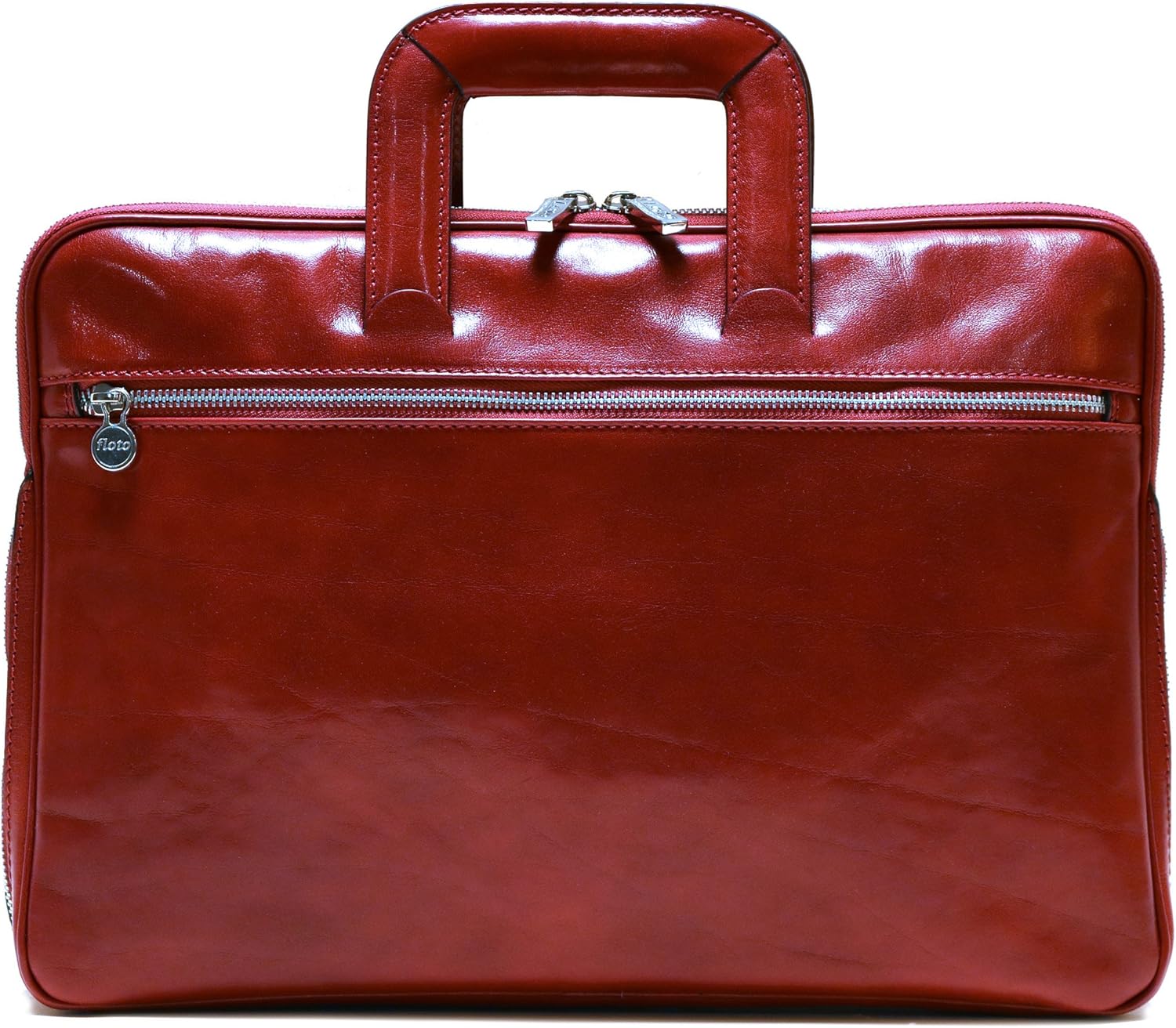 red leather briefcase