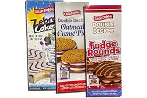 TRIBECA CURATIONS Mega Sized Cakes Combo Packs | Includes: Oatmeal Double Decker Rounds / Fudge Double Decker Rounds / Zebra Black & White Cakes | 18 Total