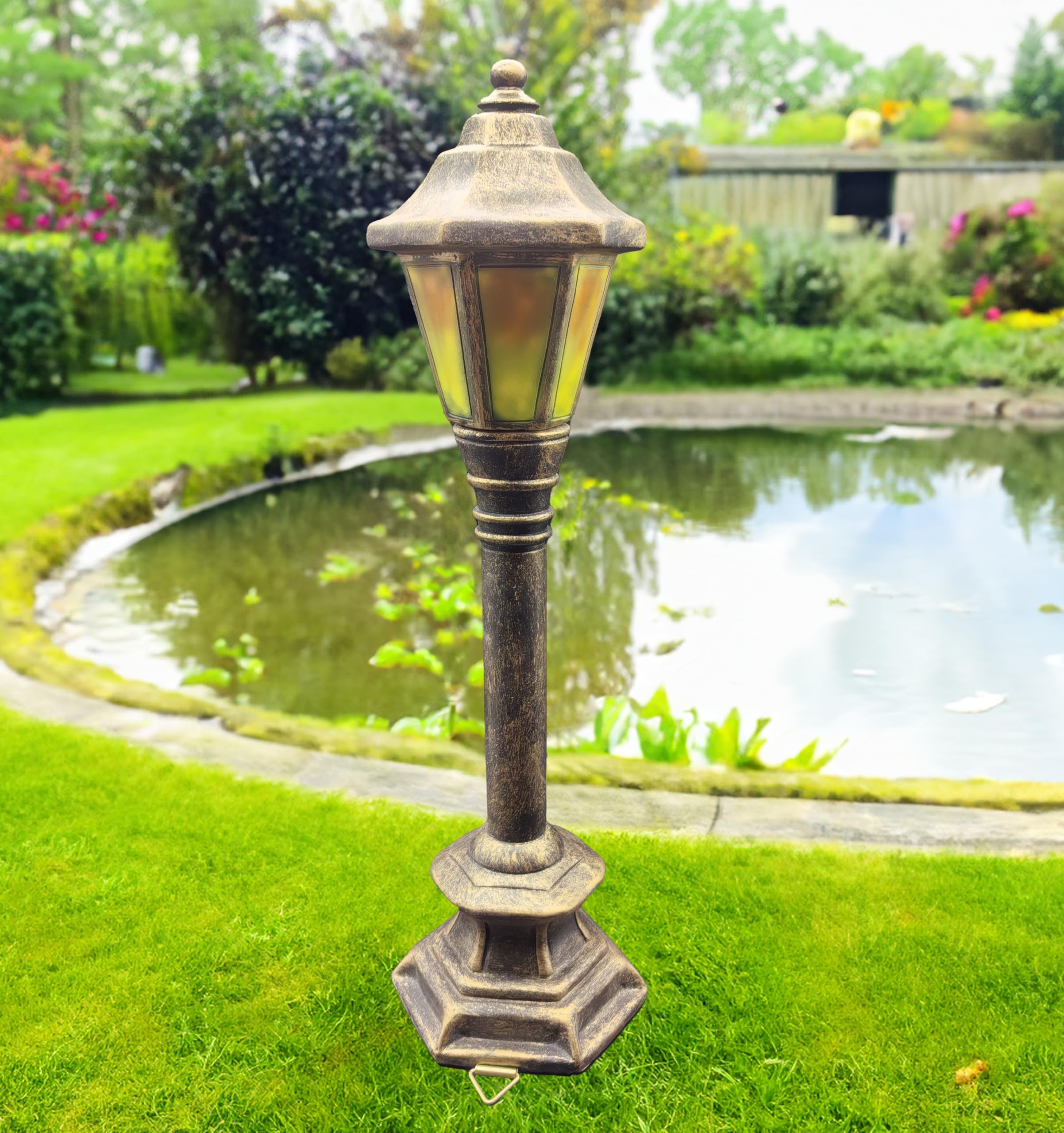 Photo 1 of Street Light Garden Statue for Dogs to Pee On,Puppy Pee Post Training Tool Street Lamp Resin Statue,Indoor Outdoor Street Lights Decor Figurines for Yard Art and Garden Lawn,The Perfect Gift?Gold?