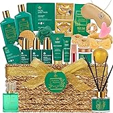 35 Pcs Valentines Day Gifts for Women, Eucalyptus Bath & Body Gift Basket, Self-Care Relaxation Set, Face Skin Care Kit, Home Spa Gift, Face Oil, Birthday, Christmas, Mother's Day, Anniversary