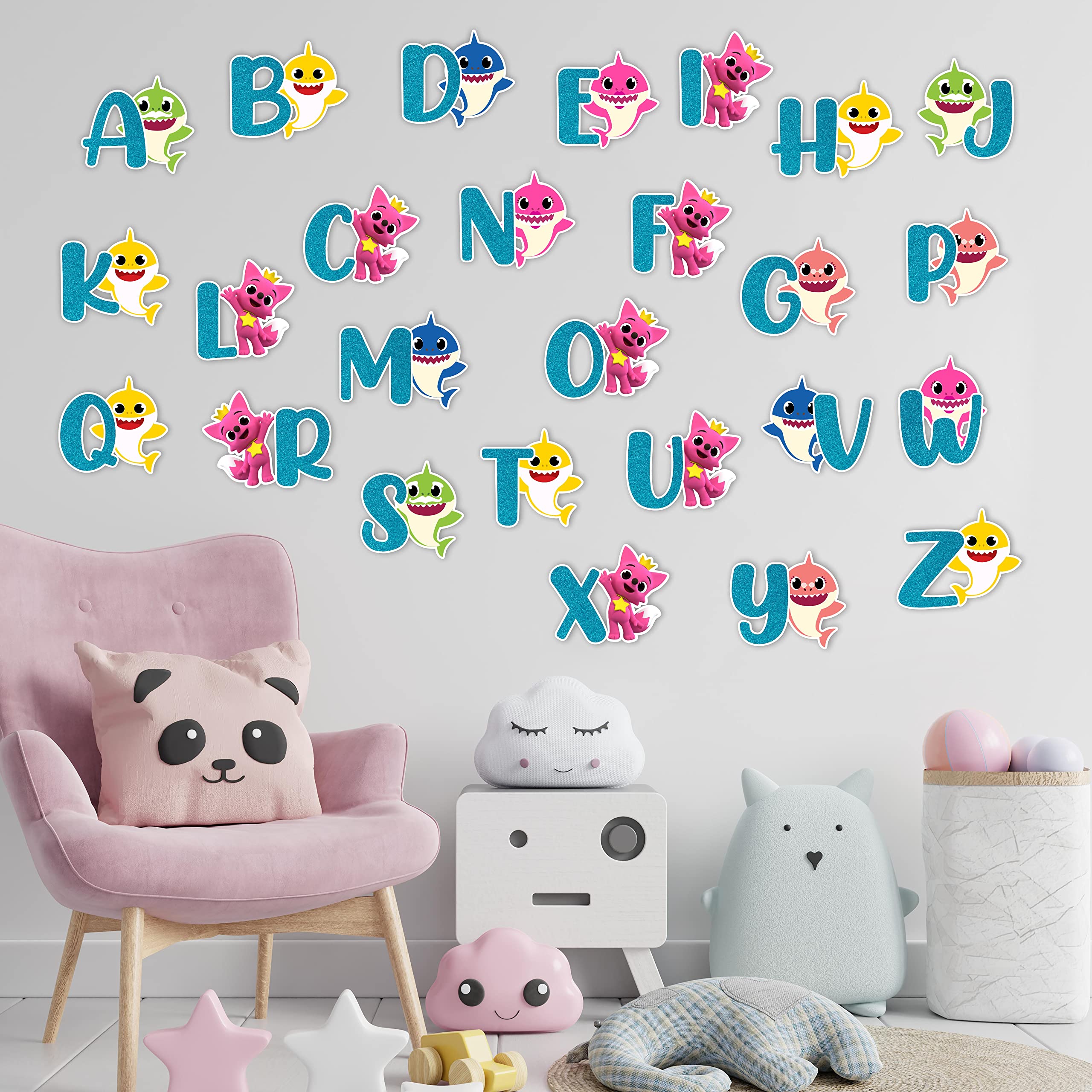 Seyal® BBY Shrk A - Z Alphabet Wall Sticker