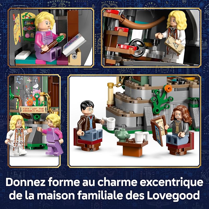 Harry Potter La Maison de Luna Lovegood - Jouet - Maquette Miniature DIY - Brique Lumineuse & 5 Minifigurines - Idée de Décoration pour Chambre - Cadeau pour Fille, Garçon & Fans dès 10 ans 76467 — photo 5 sur 8