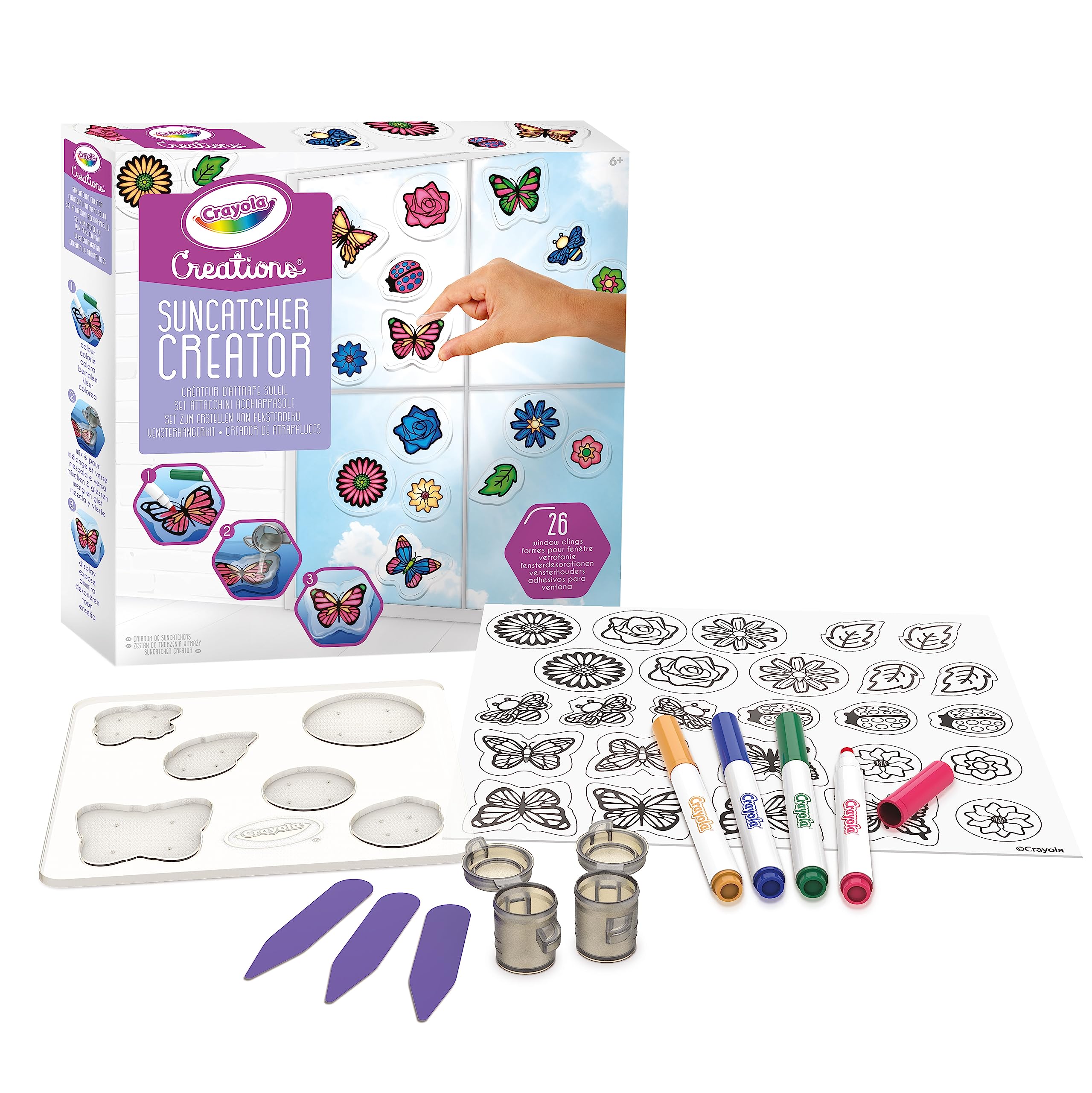CRAYOLA - Creations 04-2596 Suncatcher Set, Creative Activity and Gift for Girls and Girls, from 8 Years