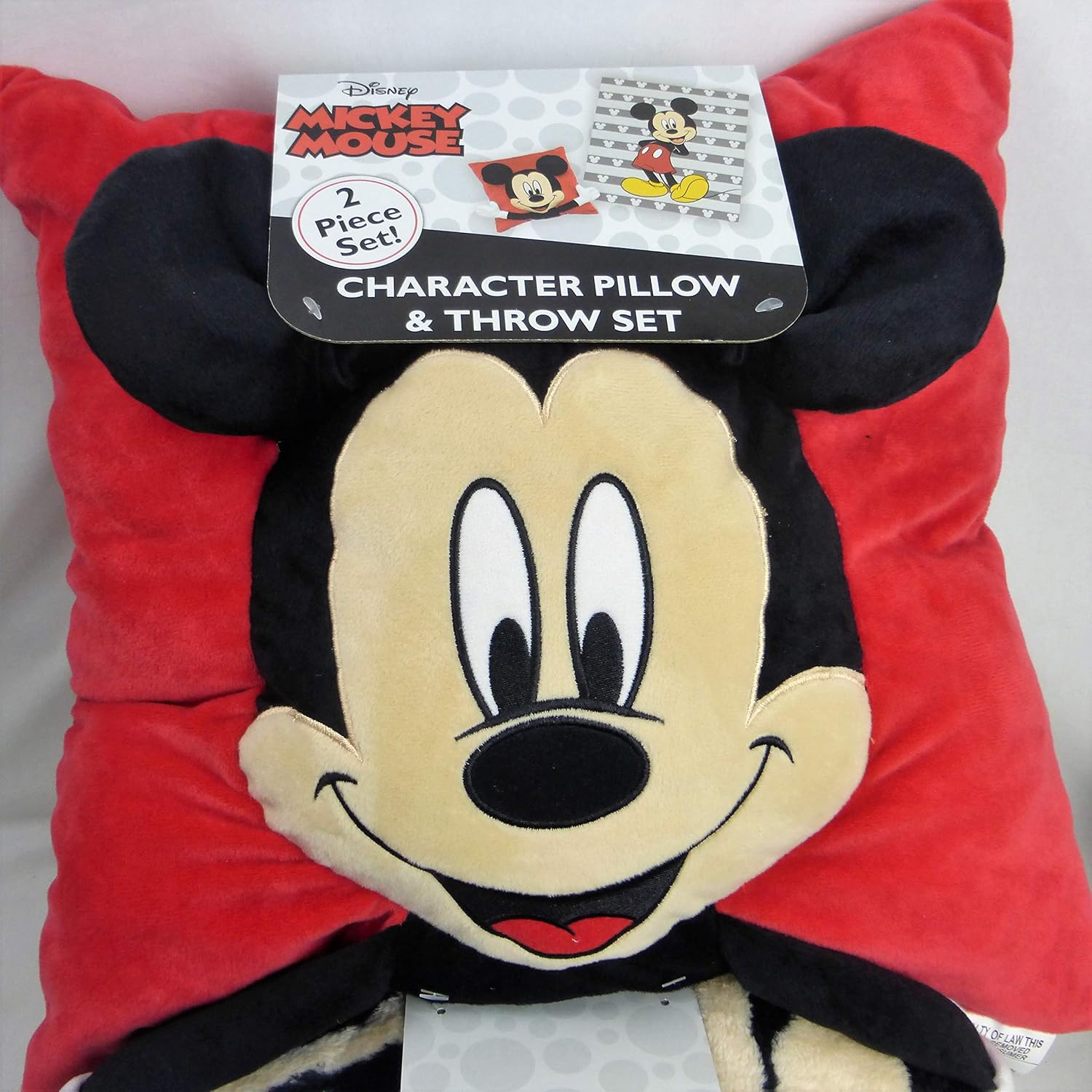 Amazon Com Character Pillow Throw Mickey Mouse Set Open Arms