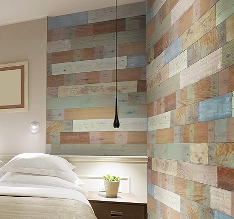 Tic Tac Paper Reclaimed Vintage Wood Self Adhesive Contact Paper Removable Peel And Stick Wallpaper Waterproof Film Easy To Clean Decorative