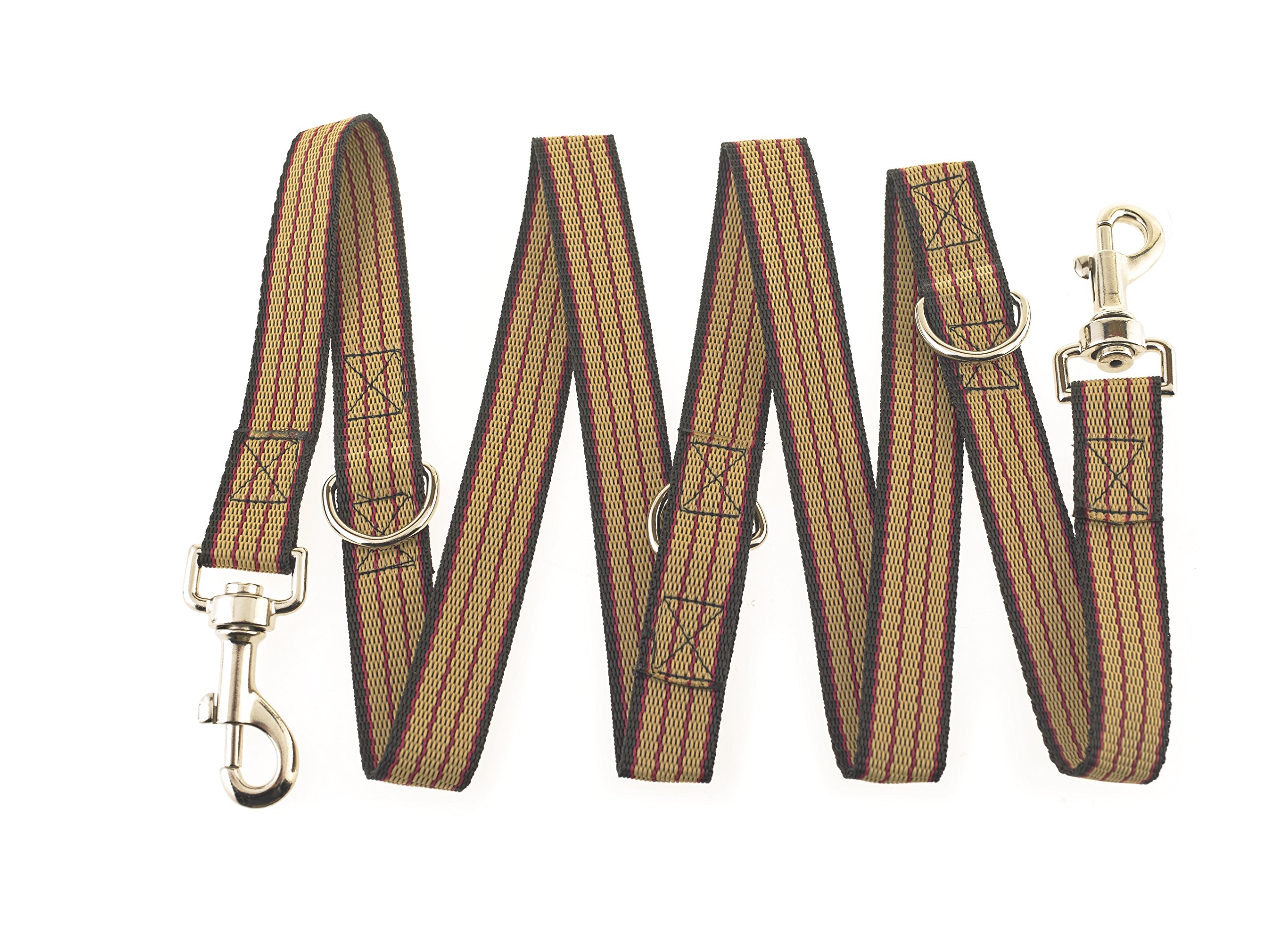 Maximum Pet Products Police style Red Beige Black dog training lead Multiple colours 6ft/1.8m