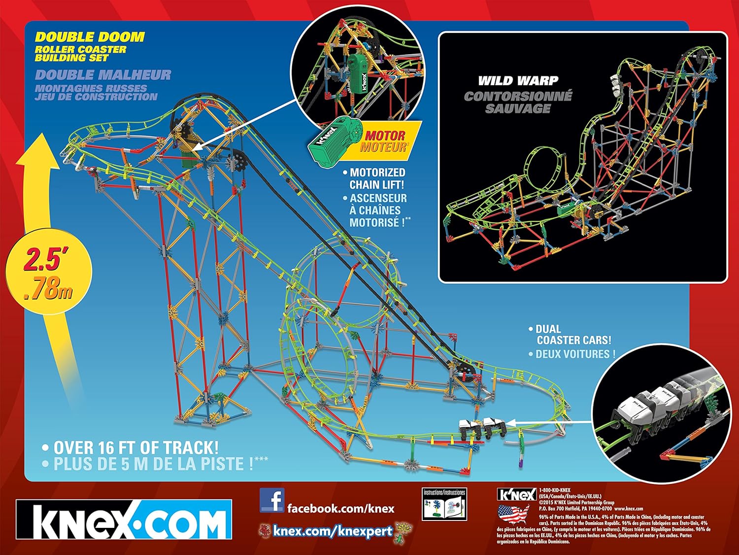knex double doom roller coaster