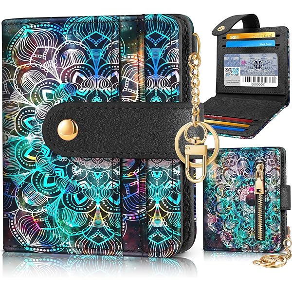 Simikol Slim Card Holder Wallet For Women - RFID Blocking, Leather Bifold With Zipper Coin Pocket & Tassel - View #13