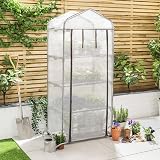 Christow Replacement Greenhouse Cover 4 Tier Mini Growhouse H158xW69xD49cm view 3