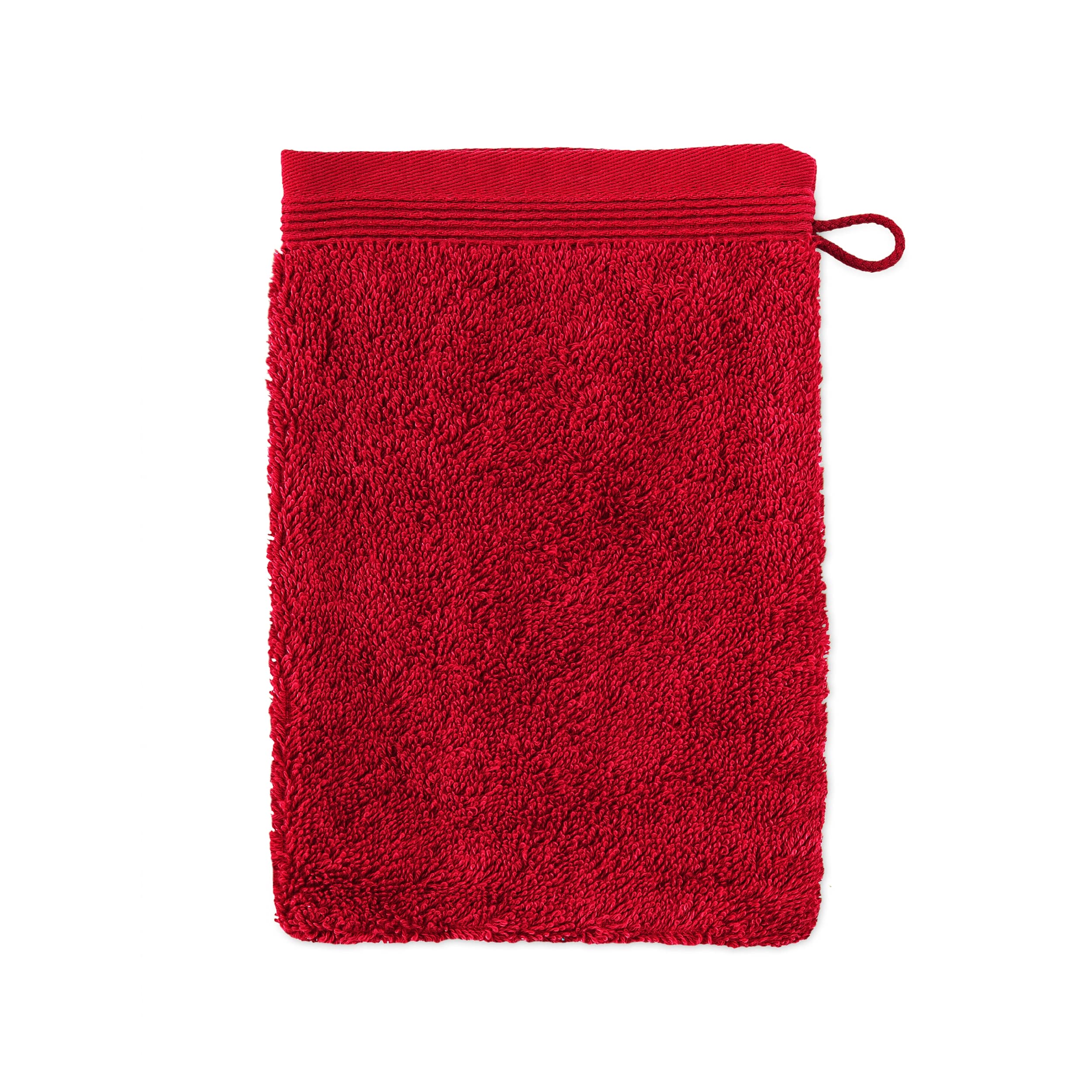 möve Superwuschel wash glove 15 x 20 cm made of 100% cotton, ruby