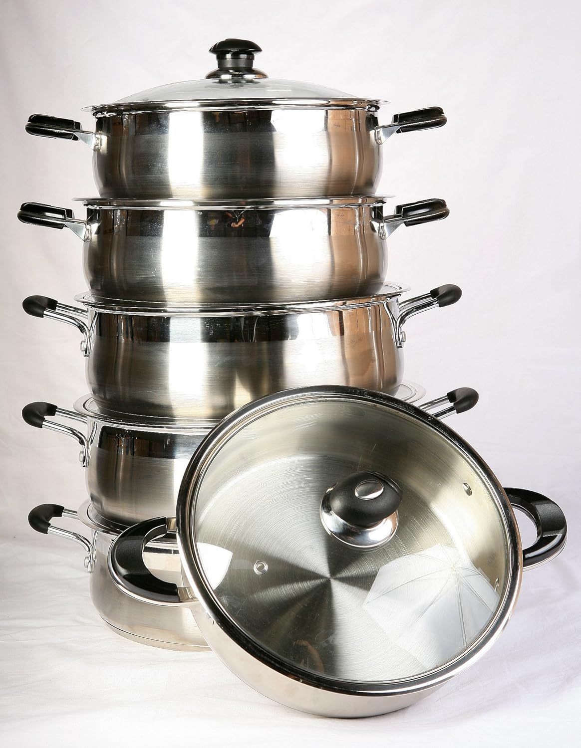 Neware Stainless Steel Low Pot Set (10Qt) Kitchen & Dining