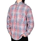 TICOMELA Men’s Mid-Weight FR Welding Shirt, 7.5oz 100% Cotton NFPA 2112 CAT2 – Flame-Resistant Button-Down Work Shirt