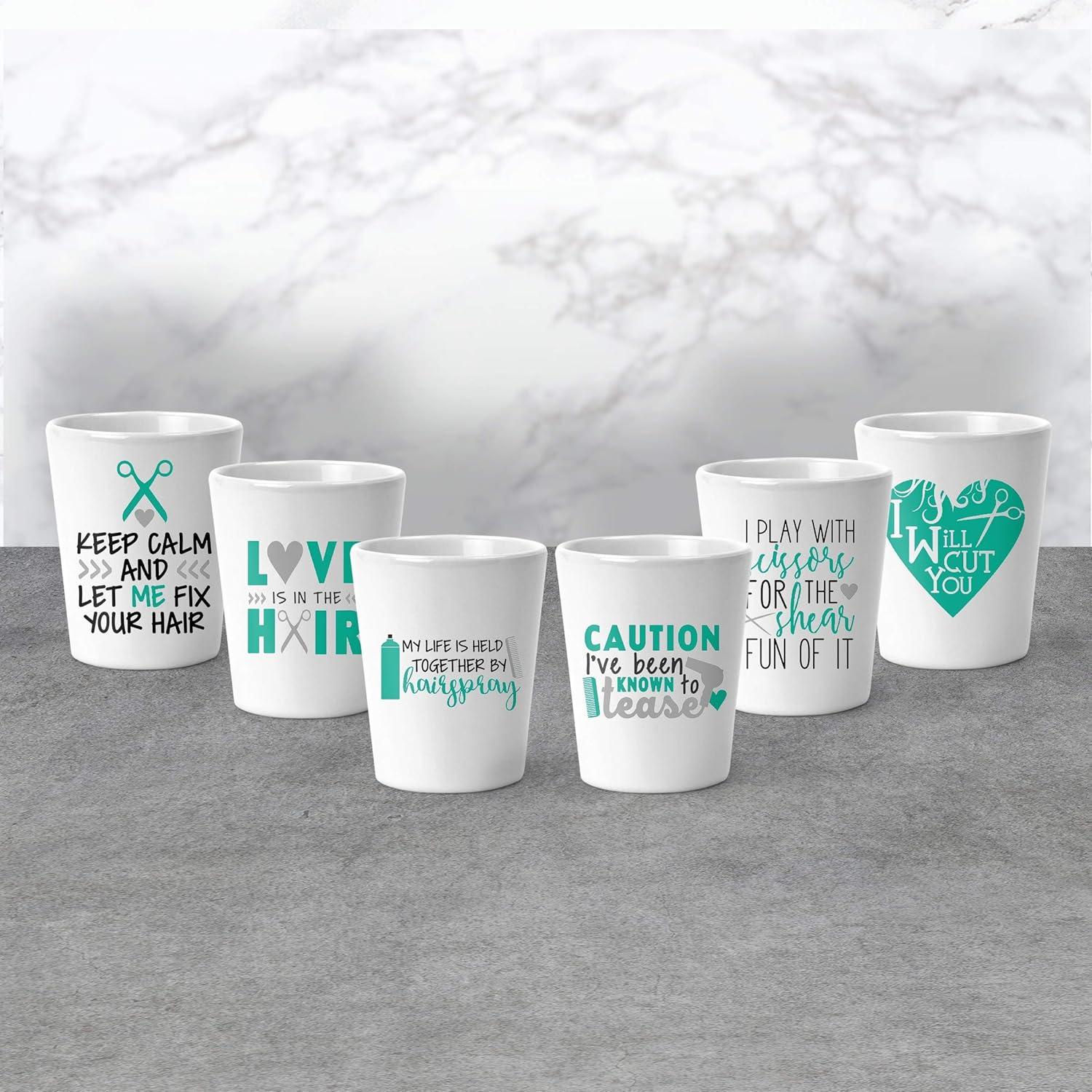 Amazon Com Hair Stylist Cosmetology Shot Glass Party 6 Pack