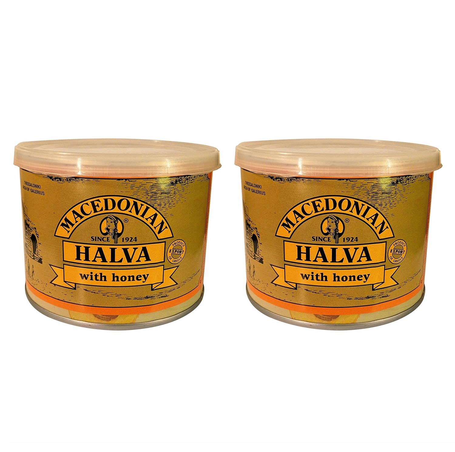 Greek Macedonian Halva with Honey Net Weight 1kg Tin can. Amazon.co.uk