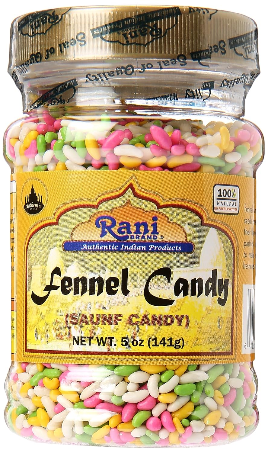 Rani Sugar Coated Fennel Candy 5oz (141g) Grocery