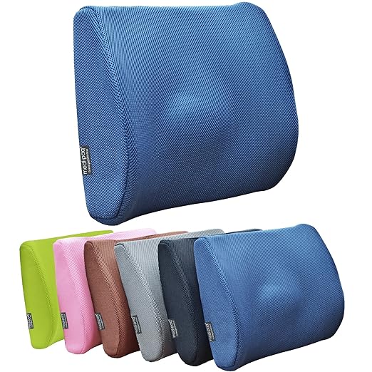 title=Medipaq Cuscino '3D' Mesh Ortopedico in Memory Foam di sostegno lombare- con