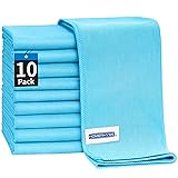 HOMERHYME Microfiber Glass Cleaning Cloth - 10 Pack