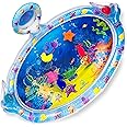Splashin'kids Inflatable Tummy Time Premium Water mat with Mirror and rattles Infants Toddlers The Perfect Fun time Play Activity Center Your Baby's Stimulation Growth