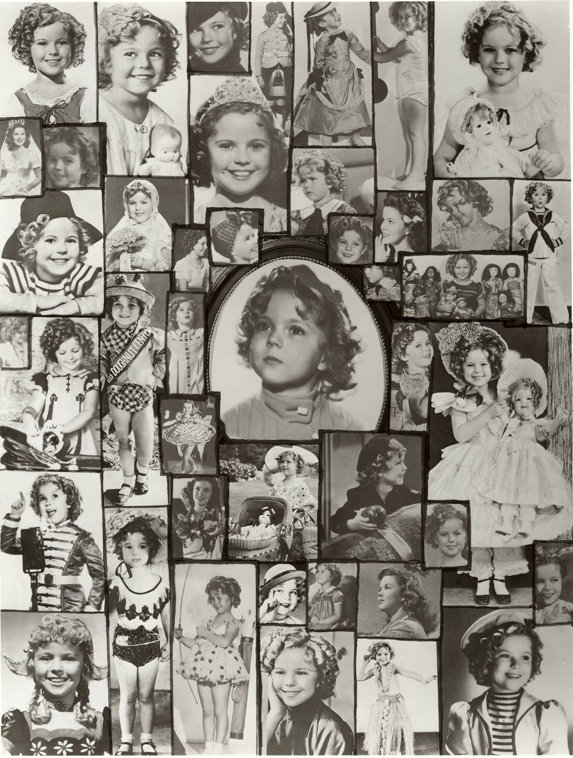 Photographs - Shirley Temple Rare Collage Photo Art Hollywood Movie Star Photos 8x10