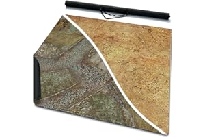 Warzone Studio 3’ x 3’ Double-Sided Rubber Battle Mat: Saraha + Zolotograd + Bag