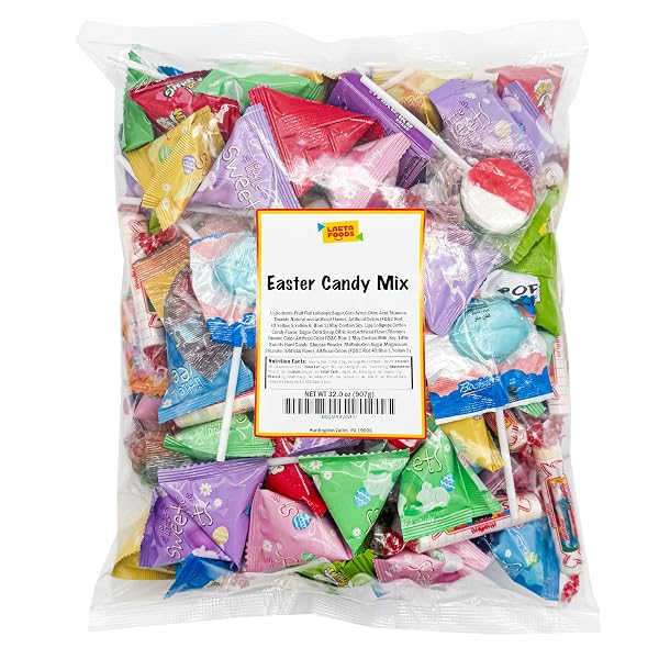 EASTER CANDY | 2 POUND BAG | EASTER CANDY INDIVIDUALLY WRAPPED | CANDY FOR EASTER EGGS | LOLLIPOPS, POPPING ROCKS, DUCKS, CHICKS AND BUNNIES | PARTY FAVORS