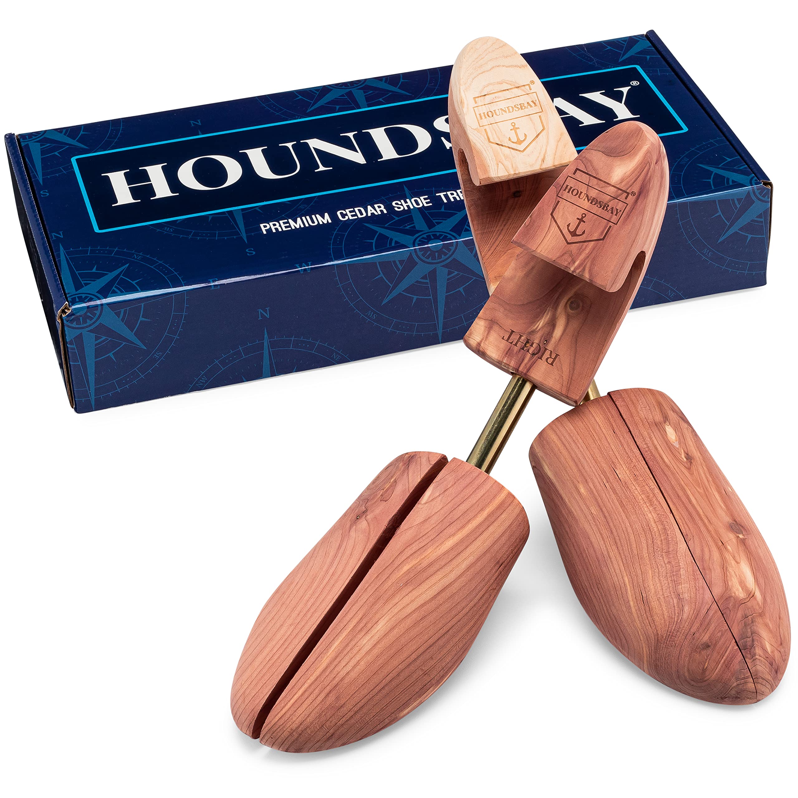 HOUNDSBAY Cedar Shoe Tree, Shoe Trees for Men, Shoe