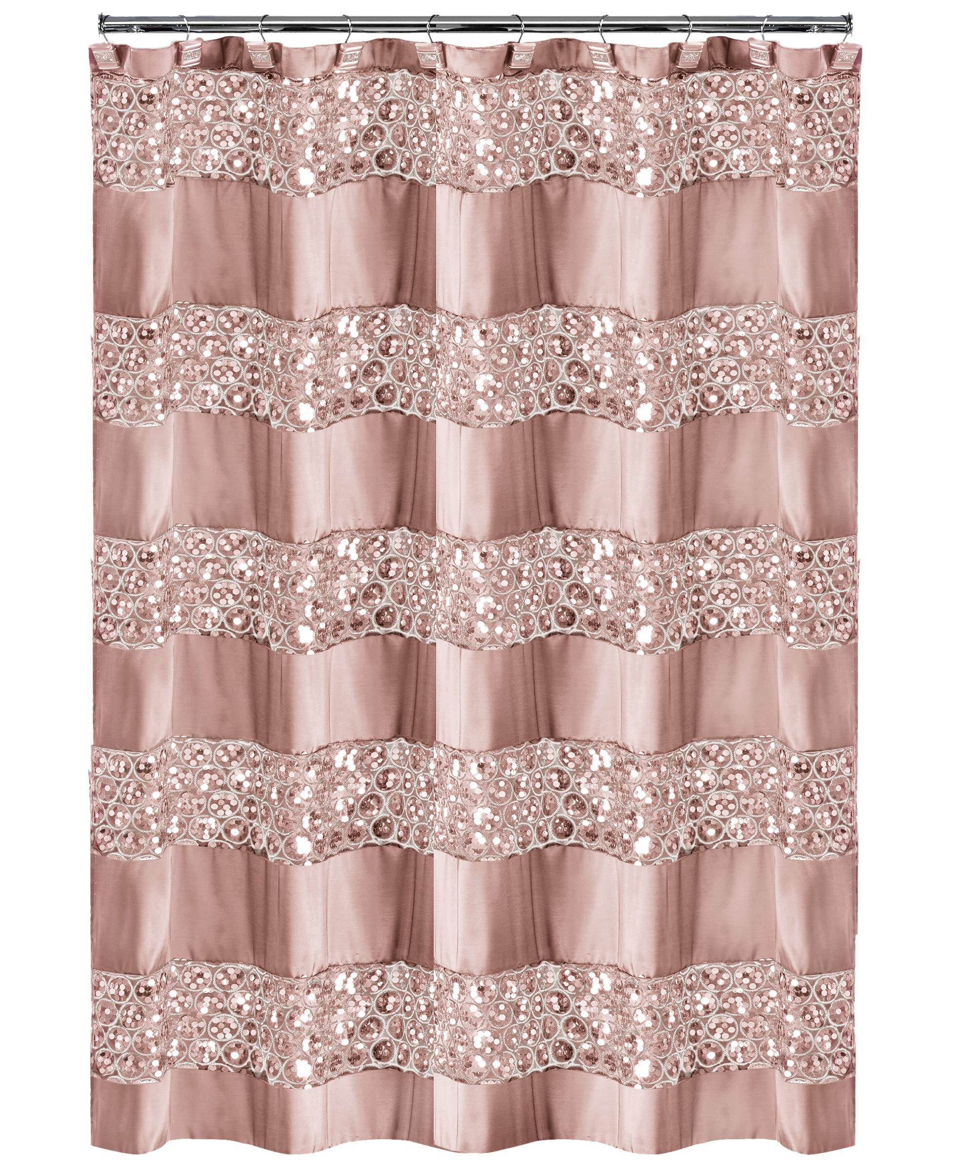 Popular Bath Sinatra Blush, Polyester, 70" W x 72" L (Pack of 1)