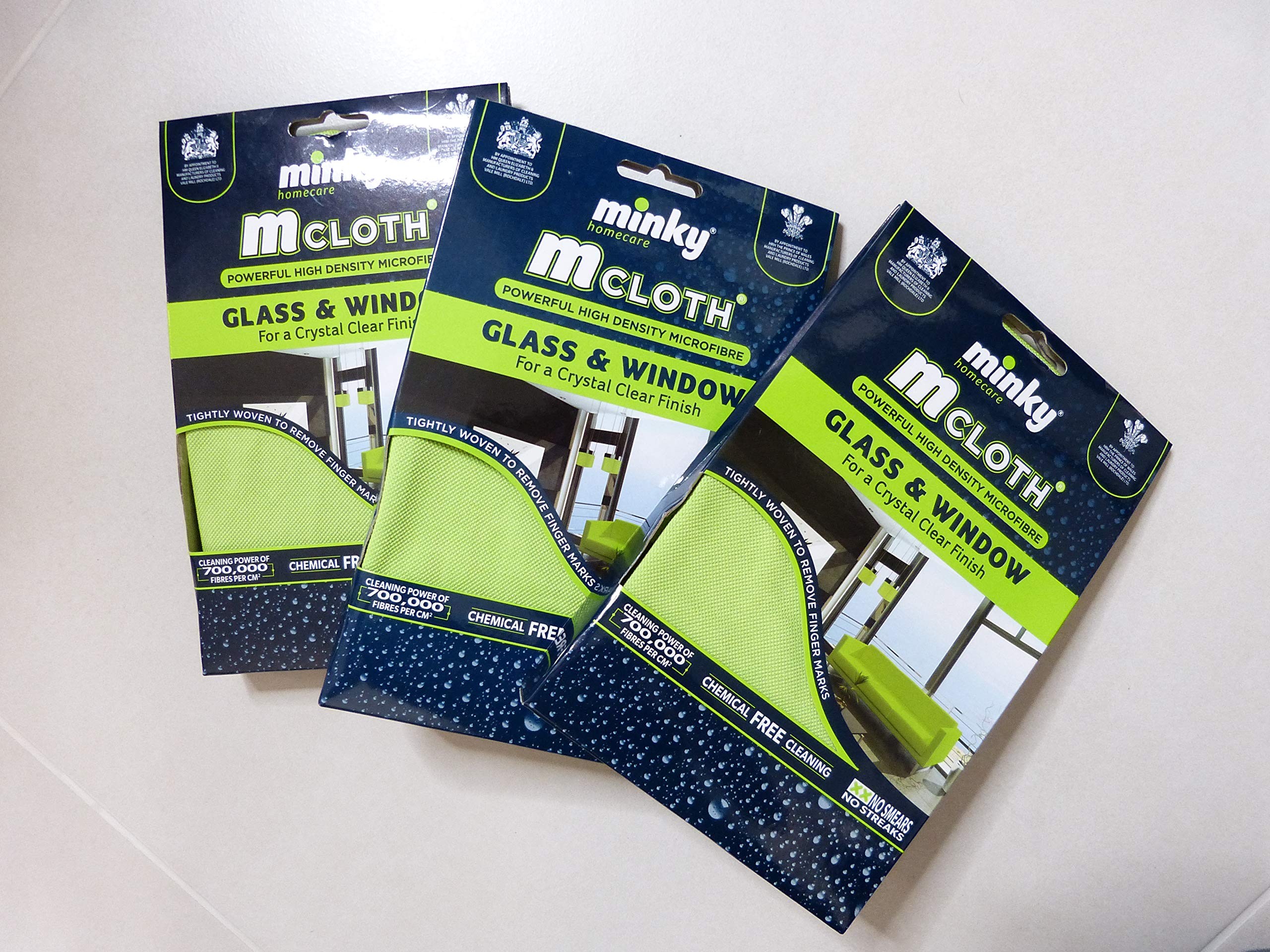 Minky Cloth - Glass Window - Bundle of 3 Mrs Hinch, M