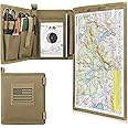 LIVANS Tactical Pouch Military Map Case Holder Army Foldable Map Storage Pouch Multifunctional for Outdoors or Hiking - 13"x10" Clear Viewing Area,1000D Oxford + Waterproof TPU